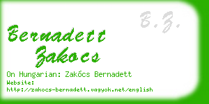 bernadett zakocs business card